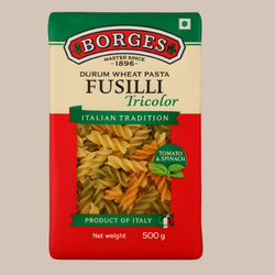Borges Durum Wheat Pasta Fusilli Tricolor