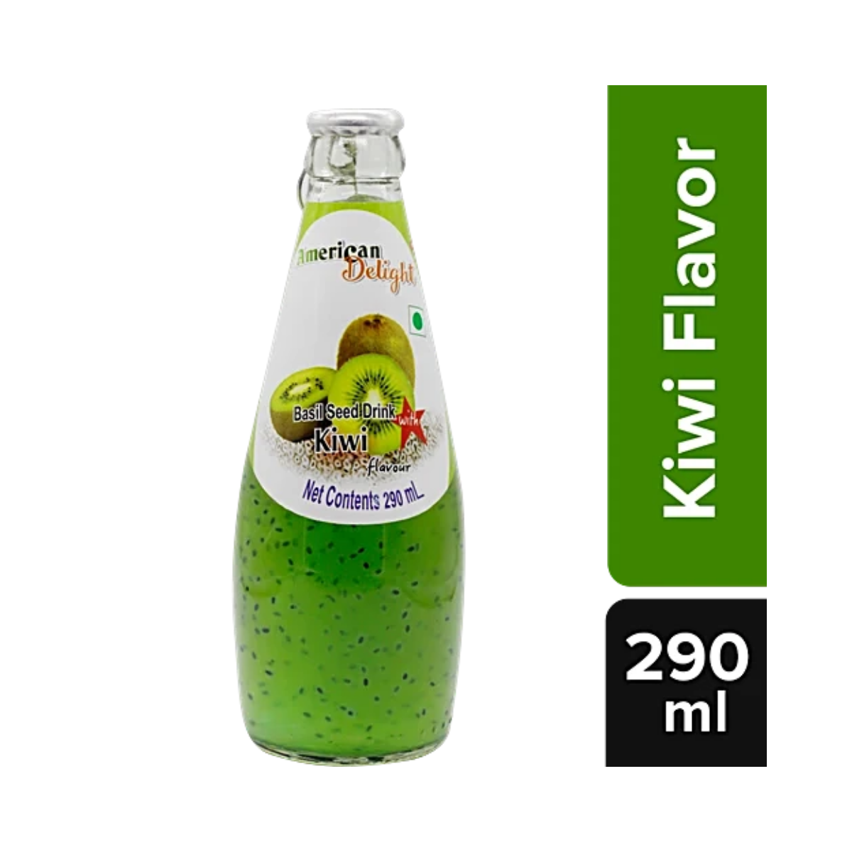 American Delight Basil Drink - Kiwi Flavored, 300 ml
